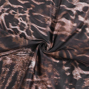 Leopard Print V Neck Romper FL YL25066MHO