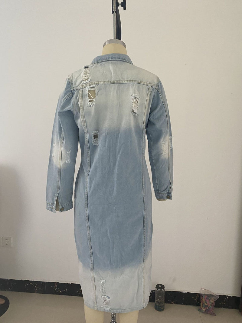 Retro Denim Long Jacket GKNF TSC 9932