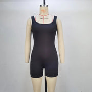 Solid Color Sleeveless Backless Romper GPBY 14469