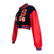 Fashion Letter Print Loose Short Baseball Jacket MDF 5348