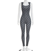 Square Neck Backless Print Jumpsuit MXBF J26JP025