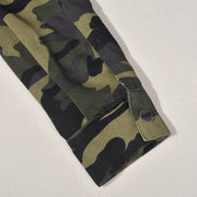 Tie Up High Collar Camouflage Coat GNZD 7831TG