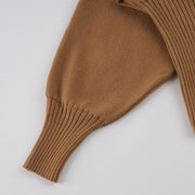 Off Shoulder Bat Sleeve Sweater GPKJ MR50396