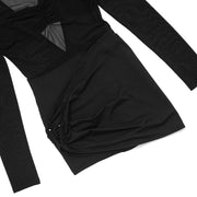 Sexy Mesh Long Sleeve Pleated Romper GSZM C25RP262