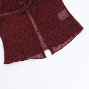Sexy Split Slim Fly Sleeve T Shirt FL YL24608DGO