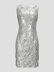 Sleeveless Sequin Slim Mini Dress XHSY BQ6624