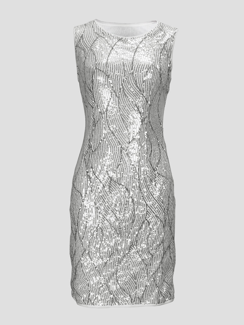 Sleeveless Sequin Slim Mini Dress XHSY BQ6624