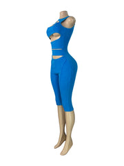 Hollow Out Sleeveless Seventh Jumpsuit CH 26083