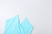 Solid Color V Neck Halterneck Vest GYME K6B16839A