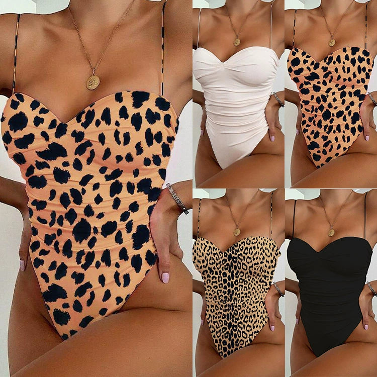 Sexy Print Sling One Piece Swimsuit CSYZ B07