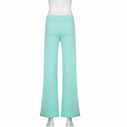 Solid Color Wide Leg Knits Pants GPKJ MR50455