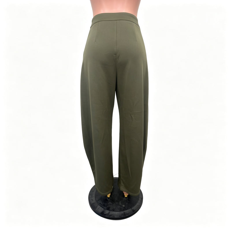 Solid Color Casual Wide Leg Pants BGN 369