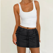Casual Solid Color Pleated Skirts ASL 6688
