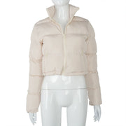 Solid Color Long Sleeve Warm Bread Coat GSZM A20504T