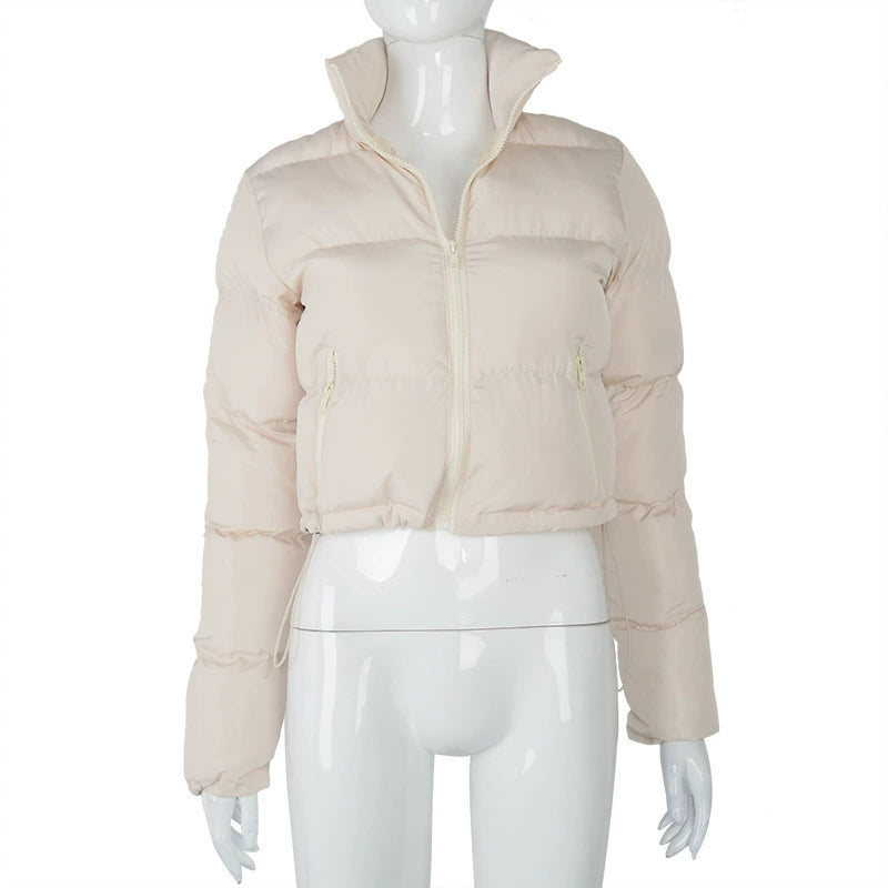 Solid Color Long Sleeve Warm Bread Coat GSZM A20504T
