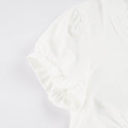 Solid Color Short Sleeve Short T Shirt GPKJ MR49162