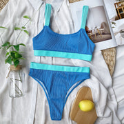 Color Block Sexy Swimsuit Tankini Two Piece Set CSYZ B169