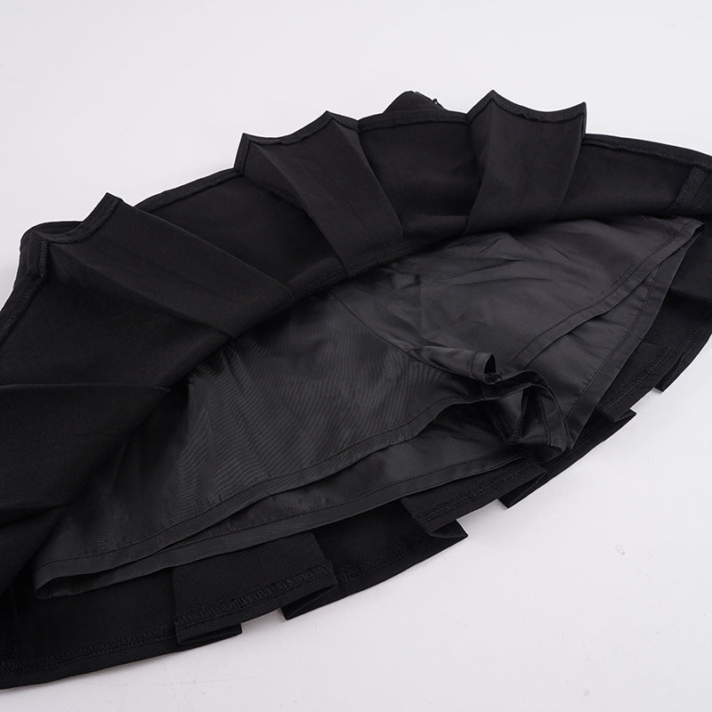 Casual Solid Color Pleated Mini Skirts GPKJ MR51435