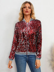 Sequin Long Sleeve Coats GYLY 9381