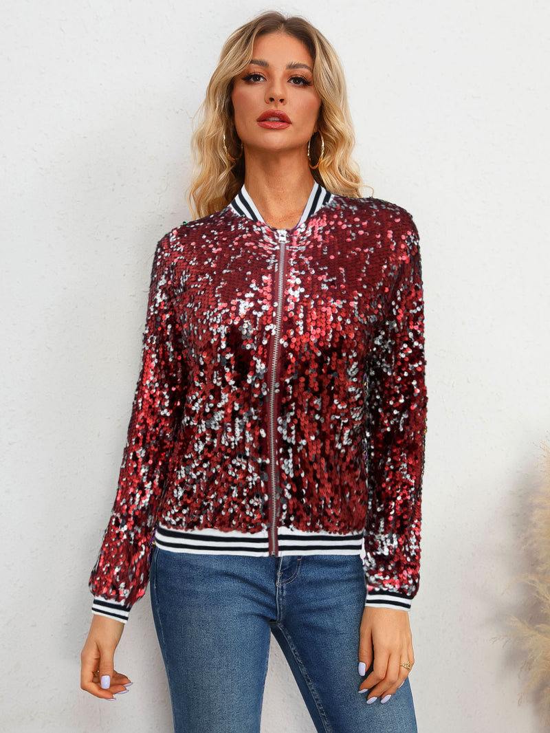 Sequin Long Sleeve Coats GYLY 9381