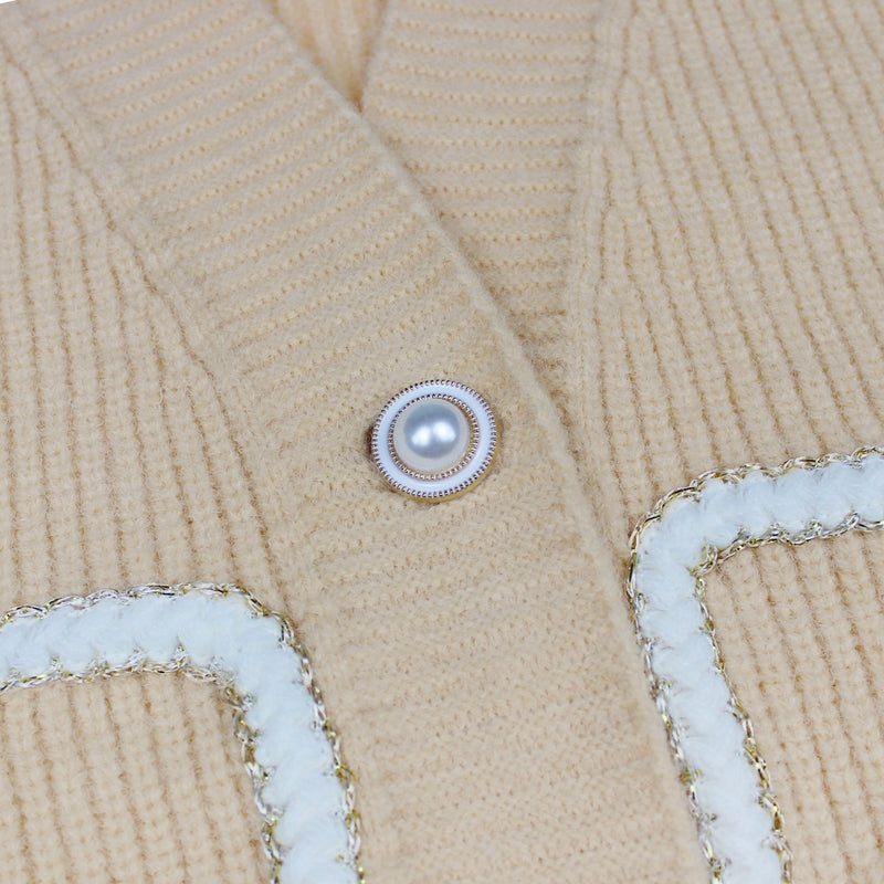Long Sleeve V Neck Single breasted Sweater ZSD 0338