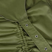 Slit Drawstring Pleated Half body Skirt GNZD 9131DD