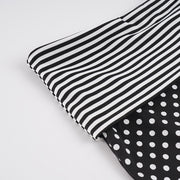 Polka Dot Print Ruched Straight Pants GPKJ MR50781