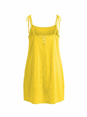 Solid Color Sling Loose Casual Dress QYMF TY033