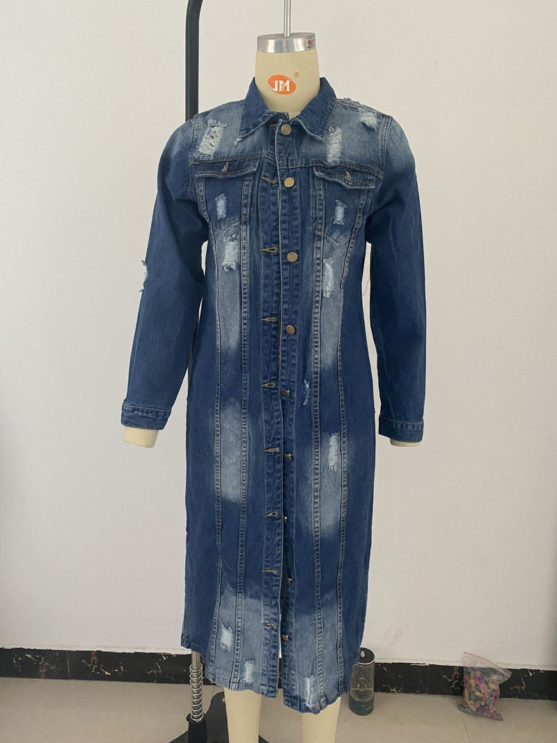 Retro Denim Long Jacket GKNF TSC 9932