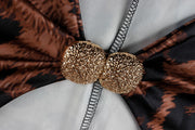 Leopard Print Hollow Out Seventh Jumpsuit YWXS K26L2544