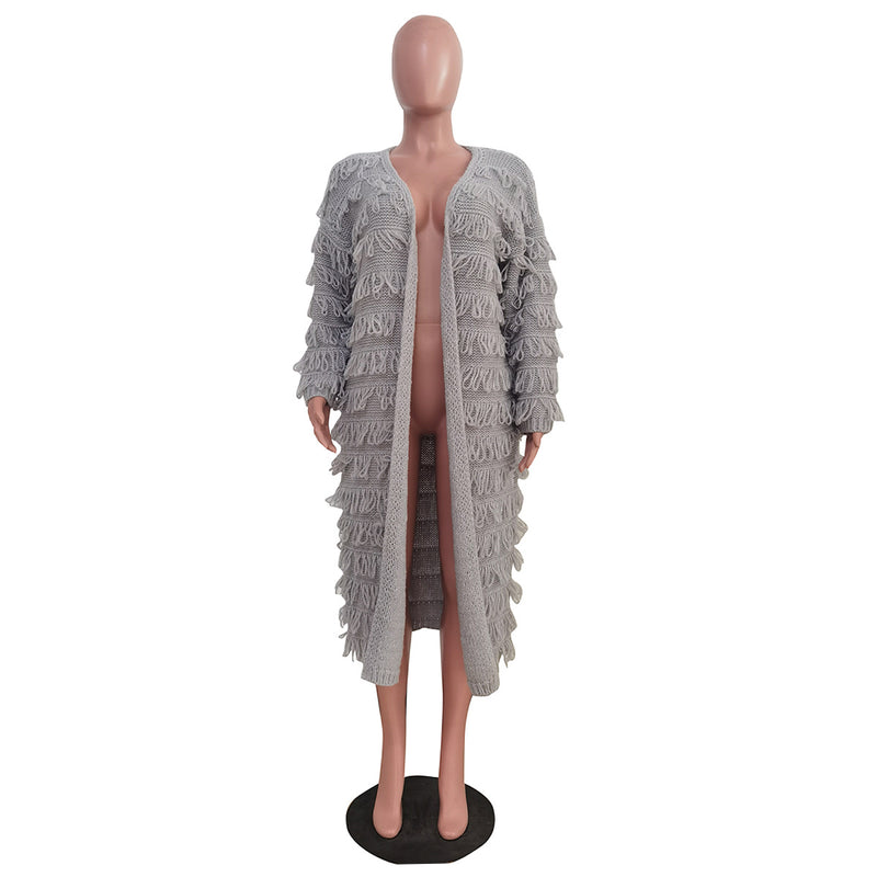 Casual Tassel Knit Cardigan Jacket TR 1282