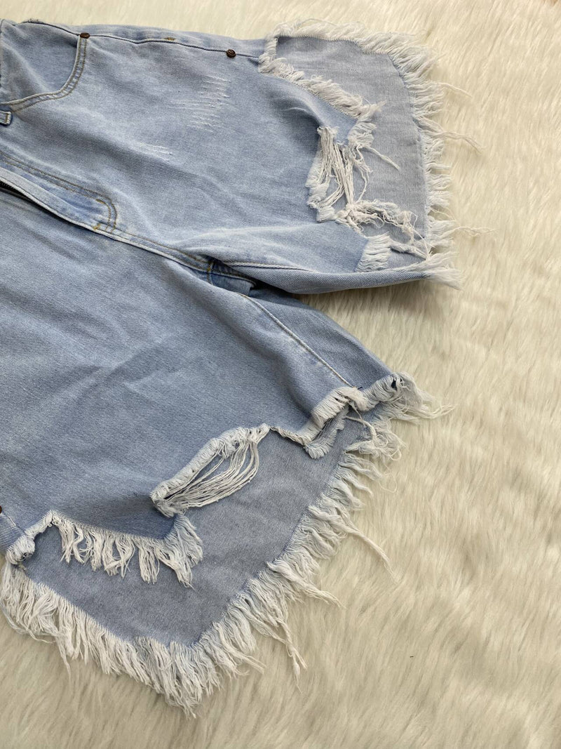 Tassel Holes Denim Short LSD 2419