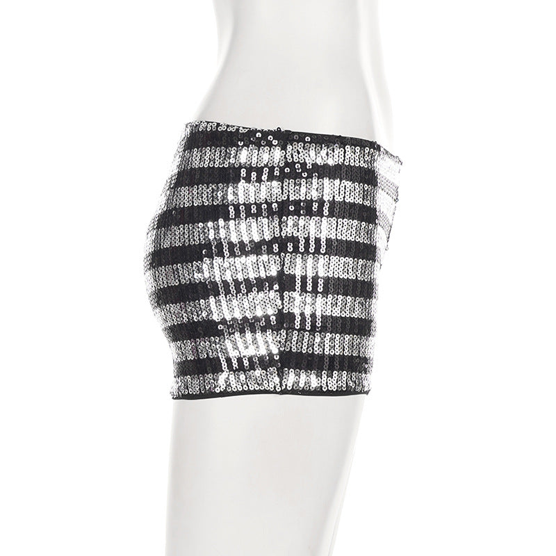 Stripe Sequin Short GPKJ MR51961