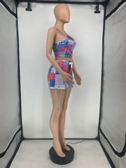 Paisley Print Cami Top And Shorts 2 Piece Sets GLF 8134
