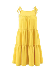 Plus Size Solid Color Loose Mini Dress HNIF DJP002