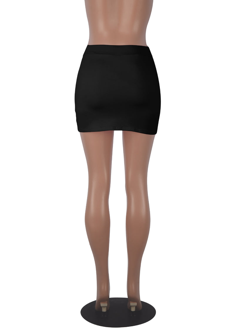 Solid Color Slim Sexy Mini Skirt MZ 2878