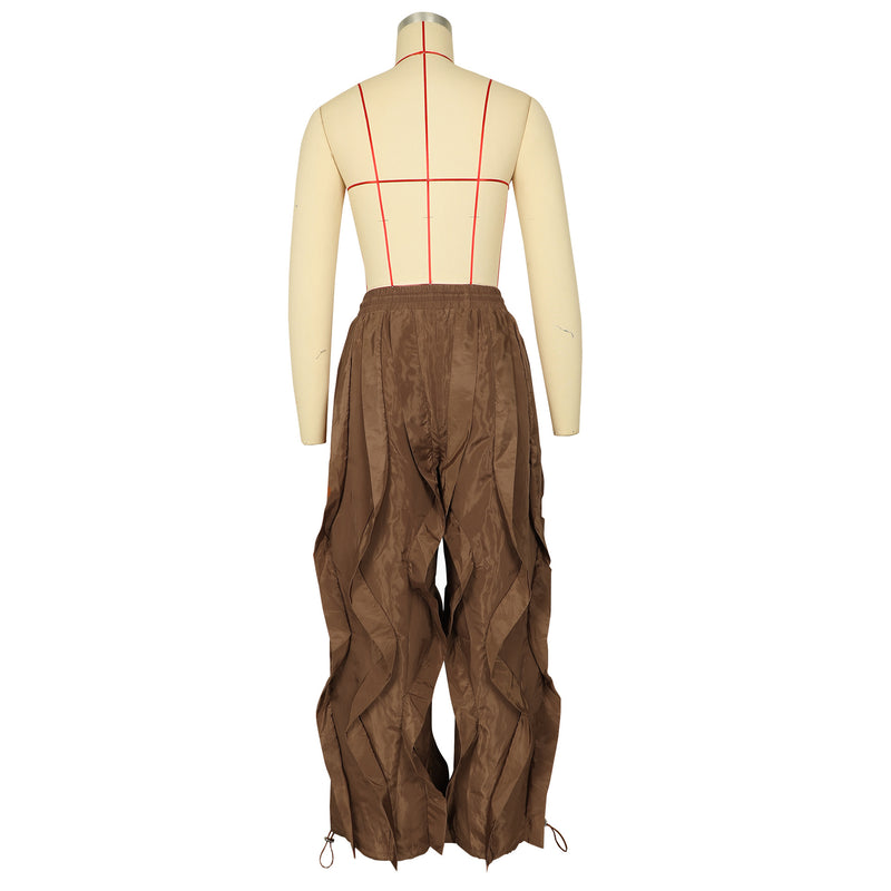Solid Color Patchwork Loose Pants AIL 336