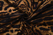 Leopard Print Long Sleeve Maxi Dress DLSF K6D11938A