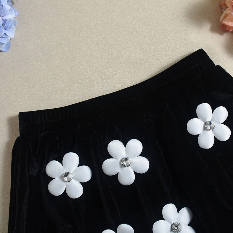 3D Floral Bustier Skirts GNZD 51669DBD