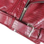 Patchwork Fur Faux Leather Short Jacket ZSD 0772
