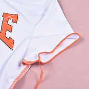 Tassel Short Sleeve Letter Print T Shirt GNZD 9600TD