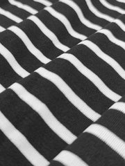 Stripe Knits Long Sleeve Long Dress ZDF 33553