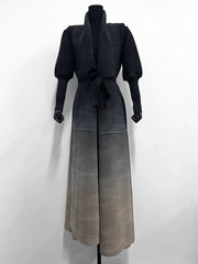 Gradient Color Print Long Coat GZRF KH 0100