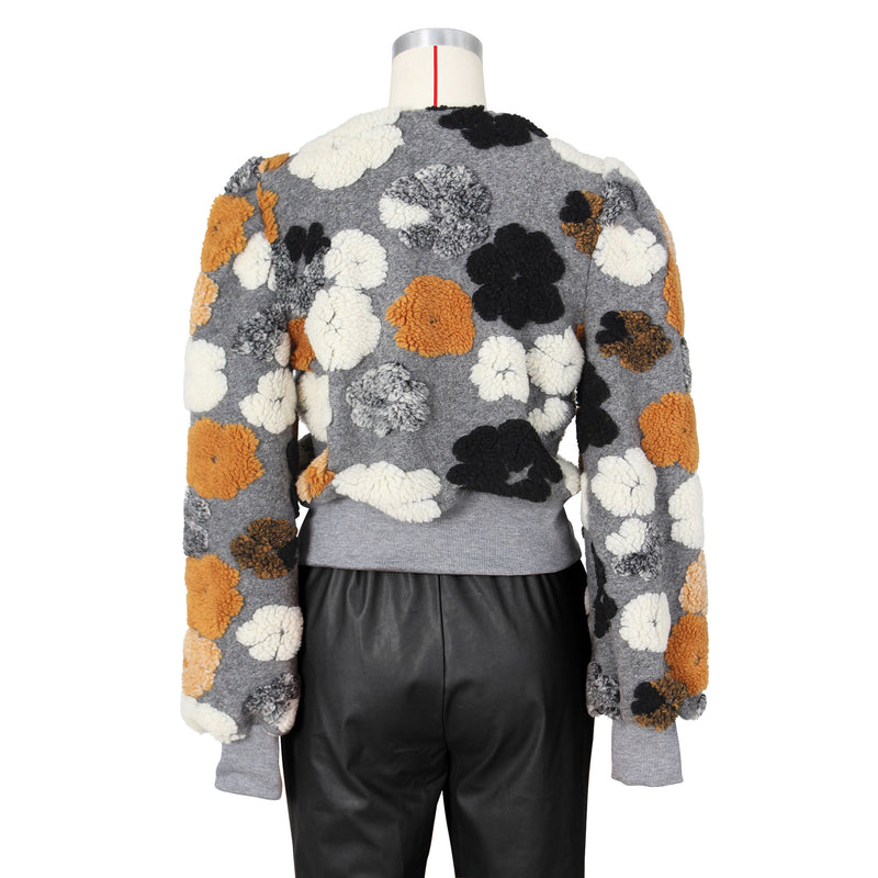 Floral Single breasted Short Coat ZSD 0562