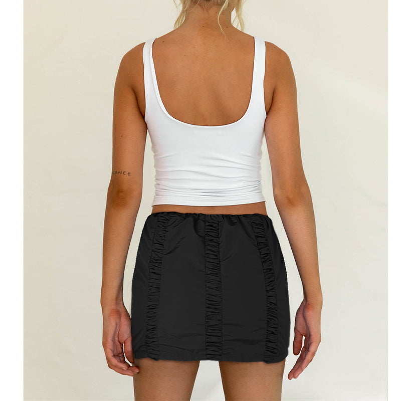 Casual Solid Color Pleated Skirts ASL 6688