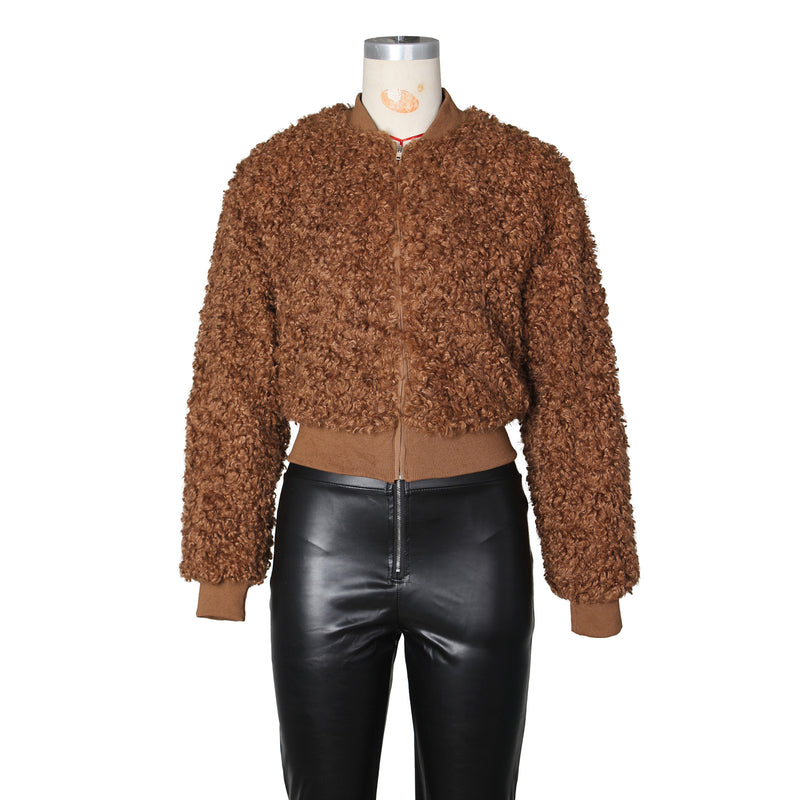 Long Sleeve Zipper Loose Coats ZSD 0773