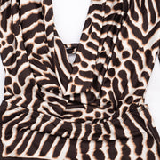 Long Sleeve Backless Print Mini Dress GDSF Q26DS196