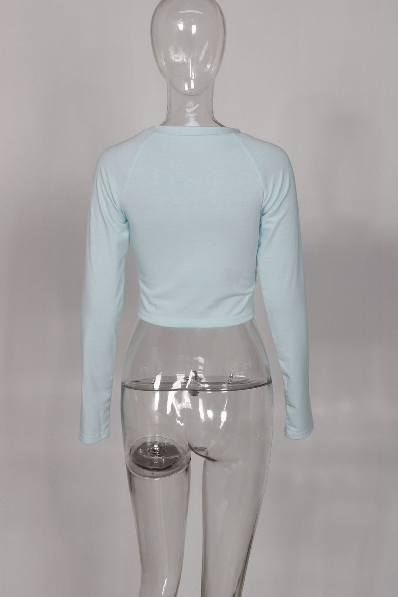 Fashion Sport Print Long Sleeve T Shirt YWXS XS XSL44779