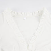 Solid Color Short Sleeve Short T Shirt GPKJ MR49162