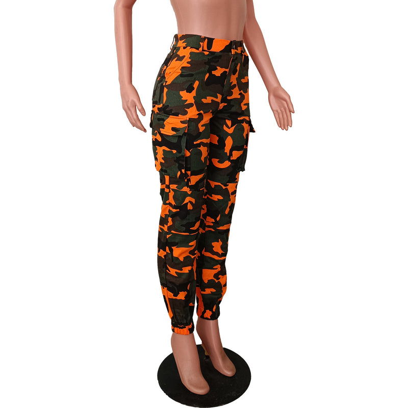 Fashion Camouflage Print Pocket Pant OD 8635